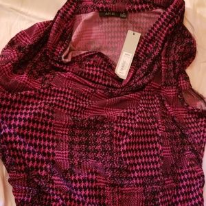 Cap sleeves  cowel neck top.